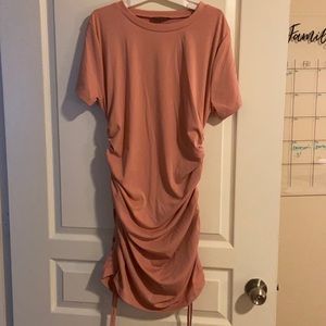 Shein body con drawstring dress